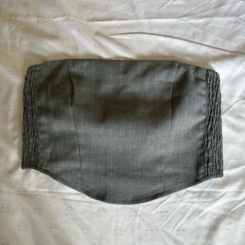 H&M Gray Pinstripe Tube Top